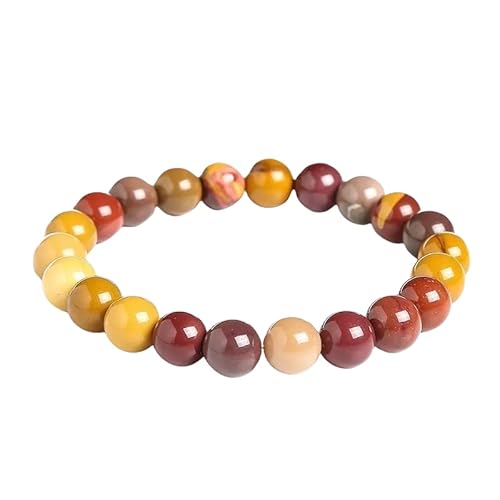KNDSSMY Handgefertigte Armreifen aus Natursteinperlen, 8mm Buntes Rundes Mookait-Stretch-Armband Für Frauen und Mädchen, Verstellbarer Yoga-Armreif, Schlicht und Stilvoll, 8mm KNDSSMY Handgefertigte Armreifen aus Natursteinperlen, 8mm Buntes Rundes Mookait-Stretch-Armband Für Frauen und Mädchen, Verstellbarer Yoga-Armreif, Schlicht und Stilvoll, 8mm von KNDSSMY