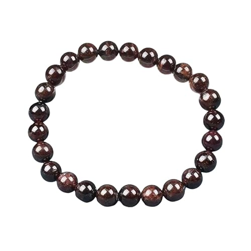 KNDSSMY Handgefertigtes Naturstein-Stretch-Perlenarmband Unisex, 6mm Dunkelroter Granat, Verstellbares Armband, Geschenke Für Frauen und Männer, Valentinstag, Geburtstag, Weihnachten, 6mm KNDSSMY Handgefertigtes Naturstein-Stretch-Perlenarmband Unisex, 6mm Dunkelroter Granat, Verstellbares Armband, Geschenke Für Frauen und Männer, Valentinstag, Geburtstag, Weihnachten, 6mm von KNDSSMY