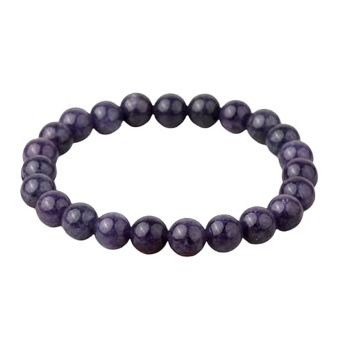 KNDSSMY Modisches Armband aus Natursteinkristall Für Damen, 8mm, Handgefertigt, Verstellbar, Gelbe und Violette Citrinperlen, Yoga-Stretch-Armreif, Geschenke Für Damen und Mädchen, Violett, 8mm KNDSSMY Modisches Armband aus Natursteinkristall Für Damen, 8mm, Handgefertigt, Verstellbar, Gelbe und Violette Citrinperlen, Yoga-Stretch-Armreif, Geschenke Für Damen und Mädchen, Violett, 8mm von KNDSSMY
