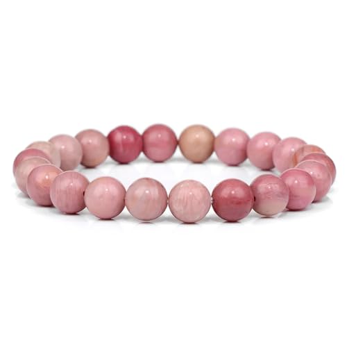 KNDSSMY Modisches Armband mit Natursteinperlen Für Damen und Mädchen, 8mm Rosa Rhodochrositperlen, Verstellbares Edelstein-Stretch-Armband, Handgefertigte Geschenke Zum Geburtstag, Valentinstag, 8mm KNDSSMY Modisches Armband mit Natursteinperlen Für Damen und Mädchen, 8mm Rosa Rhodochrositperlen, Verstellbares Edelstein-Stretch-Armband, Handgefertigte Geschenke Zum Geburtstag, Valentinstag, 8mm von KNDSSMY