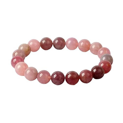KNDSSMY Stretch Perlenarmband aus Naturstein für Damen, 8mm, Rosa Violett, Rosenquarz, Verstellbares Stretch Armband, Handgefertigt, Yoga Armreif, Geschenke für Partner und Freunde, 10mm von KNDSSMY