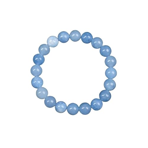 KNDSSMY Verstellbares Perlenarmband Aus Naturstein – 8 mm Blaue Aquamarine, Stretch Perlenarmband, Geschenk für Frauen & Männer & Teenager, Modischer Party Armreif, 8 mm KNDSSMY Verstellbares Perlenarmband Aus Naturstein – 8 mm Blaue Aquamarine, Stretch Perlenarmband, Geschenk für Frauen & Männer & Teenager, Modischer Party Armreif, 8 mm von KNDSSMY