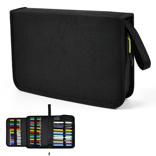 KNGNGK 72 Slots Federmäppchen Groß Kapazität Federmappe 72 Slots Stiftemappe Mäppchen Schwarz Federtasche mit Tragegriff Bleistifttasche für Schule Studenten Buro Office Arbeit KNGNGK 72 Slots Federmäppchen Groß Kapazität Federmappe 72 Slots Stiftemappe Mäppchen Schwarz Federtasche mit Tragegriff Bleistifttasche für Schule Studenten Buro Office Arbeit von KNGNGK