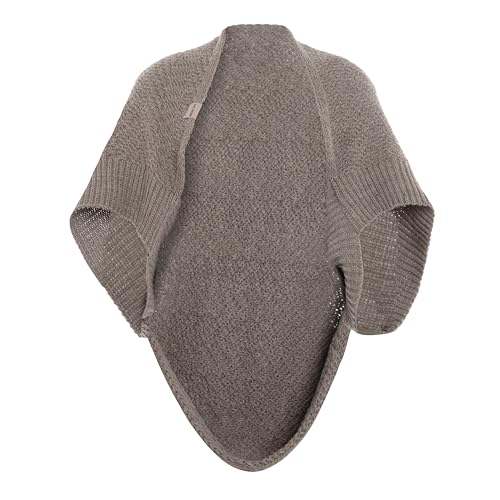 KNIT FACTORY - Amber Gestrickte Damen Bolero - Damen Bolero Strickjacke - 3/4 Ärmel - Gestrickte Damenjacke aus 30% Wolle und 70% Acryl - Brauner Strickjacke - Marron - Einheitsgröße von KNIT FACTORY