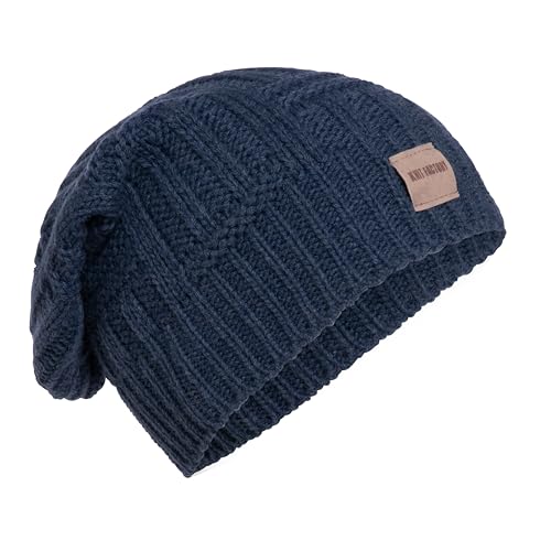 KNIT FACTORY - Bobby Mütze - Strickmütze für Damen und Herren - Slouch Beanie mit Wolle - Hochwertige Qualität - Jeans von KNIT FACTORY