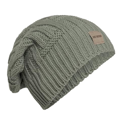 KNIT FACTORY - Bobby Mütze - Strickmütze für Damen und Herren - Slouch Beanie mit Wolle - Hochwertige Qualität - Urban Green von KNIT FACTORY