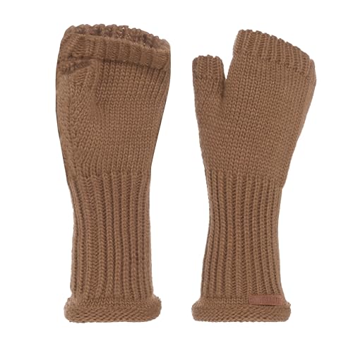 KNIT FACTORY - Cleo Handstulpen - Fingerlose Handschuhe - Gestrickte Handschuhe für Winter - Damen Handstulpen aus Wolle - Hochwertige Qualität - Nude von KNIT FACTORY