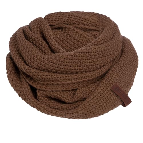 KNIT FACTORY - Coco Loop Schal - Gestrickter Schlauchschal - Für Damen und Herren - Herbst & Winter Essentials - Zeitloses Mode-Accessoire - Strickschal mit Wolle - Hochwertige Qualität - Tobacco von KNIT FACTORY