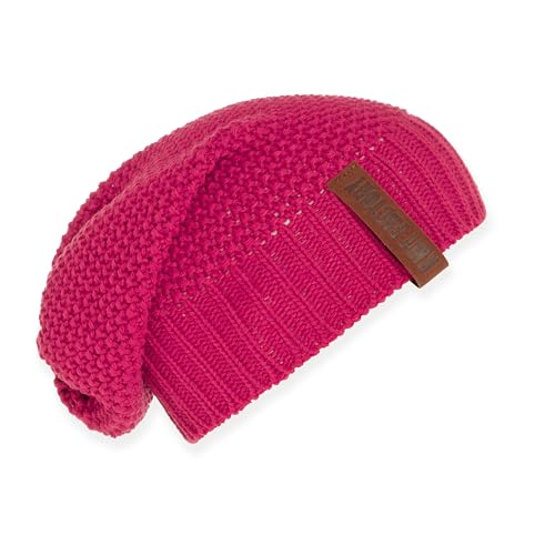 Knit Factory - Coco Mütze - Strickmütze für Damen und Herren - Slouch Beanie - Wintermütze mit Wolle - Hochwertige Qualität - Fuchsia von KNIT FACTORY