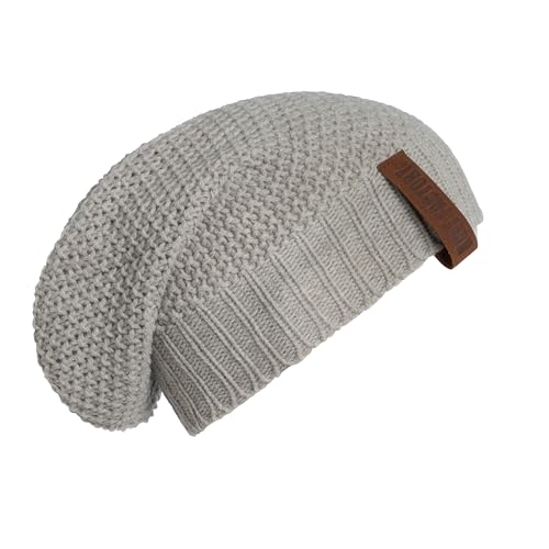 KNIT FACTORY - Coco Mütze - Strickmütze für Damen und Herren - Slouch Beanie - Wintermütze mit Wolle - Hochwertige Qualität - Iced Clay von KNIT FACTORY