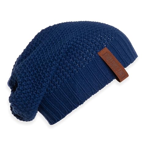 KNIT FACTORY - Coco Mütze - Strickmütze für Damen und Herren - Slouch Beanie - Wintermütze mit Wolle - Hochwertige Qualität - Kings Blue von KNIT FACTORY