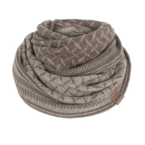 KNIT FACTORY - Dusk Loop Schal - Feingestrickter Schlauchschal - Herbst & Winter Essentials - Zeitloses Mode-Accessoire - Für Damen und Herren - Strickschal mit Wolle - Marron/Iced Clay von KNIT FACTORY