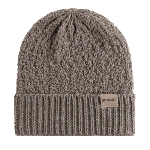 KNIT FACTORY - Haze Mütze - Strickmütze für Damen und Herren - Beanie - Herbst & Winter Essentials - Zeitloses Mode-Accessoire - Wintermütze mit Wolle - Hochwertige Qualität - Marron von KNIT FACTORY