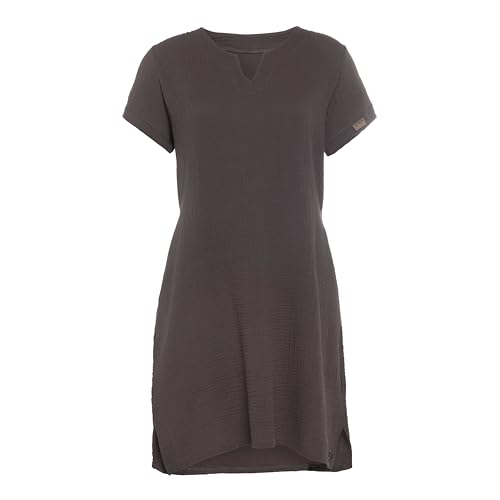KNIT FACTORY - Indy Freizeitkleid - Kleider - Strandkleid Damen - Luftig Tunika - Lockere Passform - Musselin Kleid - Kleid für den Sommer und Frühling - 100% Bio-Baumwolle - Anthrazit - M KNIT FACTORY - Indy Freizeitkleid - Kleider - Strandkleid Damen - Luftig Tunika - Lockere Passform - Musselin Kleid - Kleid für den Sommer und Frühling - 100% Bio-Baumwolle - Anthrazit - M von KNIT FACTORY