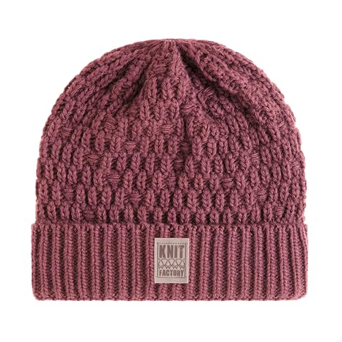 Knit Factory - Jaida Mütze - Strickmütze für Damen und Herren - Beanie - Wintermütze mit Wolle - Hochwertige Qualität - Stone Red von KNIT FACTORY