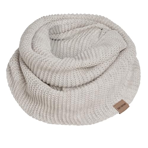 KNIT FACTORY - Jamie Loop Schal - Gestrickter Schlauchschal - Herbst & Winter Essentials - Zeitloses Mode-Accessoire - Für Damen und Herren - Strickschal mit Wolle - Hochwertige Qualität - Beige von KNIT FACTORY