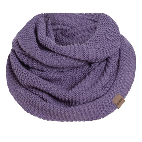 KNIT FACTORY - Jamie Loop Schal - Gestrickter Schlauchschal - Herbst & Winter Essentials - Zeitloses Mode-Accessoire - Für Damen und Herren - Strickschal mit Wolle - Hochwertige Qualität - Violett von KNIT FACTORY