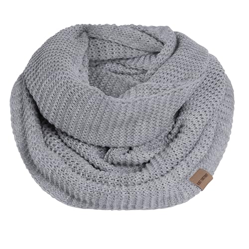 KNIT FACTORY - Jamie Loop Schal - Gestrickter Schlauchschal - Herbst & Winter Essentials - Zeitloses Mode-Accessoire - Für Damen und Herren - Strickschal mit Wolle - Hochwertige Qualität - Grau von KNIT FACTORY