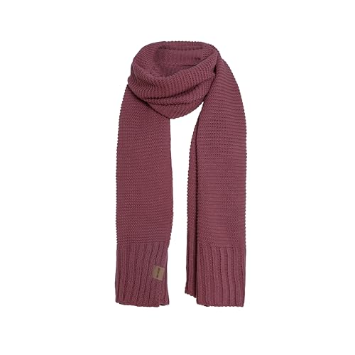 Knit Factory - Jamie Schal - gewalkter Wolle Strickschal - 2m lange Winterschal für Damen und Herren - Stone Red - 200x45 cm von KNIT FACTORY