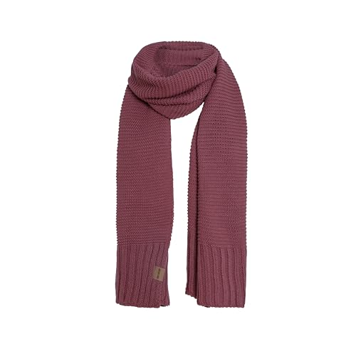 KNIT FACTORY - Jamie Schal - gewalkter Wolle Strickschal - 2m lange Winterschal für Damen und Herren - Stone Red - 200x45 cm von KNIT FACTORY