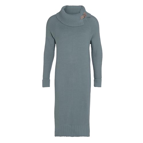 KNIT FACTORY - Jamie Strickkleid - Locker - Kleid - Kleid Damen - Herbst & Winter Essentials - Zeitloses Mode-Accessoire - Sitzendes - Mit Lange Ärmel - Reicht bis zum Knie - Stone Green von KNIT FACTORY