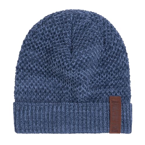 KNIT FACTORY - Jazz Mütze - Strickmütze für Damen und Herren - Beanie - Herbst & Winter Essentials - Zeitloses Mode-Accessoire - Wintermütze mit Wolle - Hochwertige Qualität - Jeans/Indigo von KNIT FACTORY