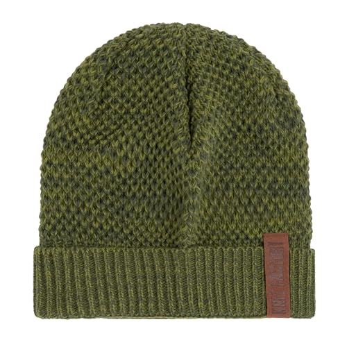 Knit Factory - Jazz Mütze - Strickmütze für Damen und Herren - Beanie - Herbst & Winter Essentials - Zeitloses Mode-Accessoire - Wintermütze mit Wolle - Hochwertige Qualität - Moosgrün/Khaki von KNIT FACTORY