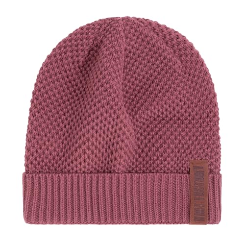 KNIT FACTORY - Jazz Mütze - Strickmütze für Damen und Herren - Beanie - Herbst & Winter Essentials - Zeitloses Mode-Accessoire - Wintermütze mit Wolle - Hochwertige Qualität - Stone Red von KNIT FACTORY