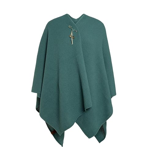 KNIT FACTORY - Jazz Poncho - Elegant Gestrickter Damen Cape - Wickelschal mit Wolle - Hochwertige Qualität - Laurel von KNIT FACTORY