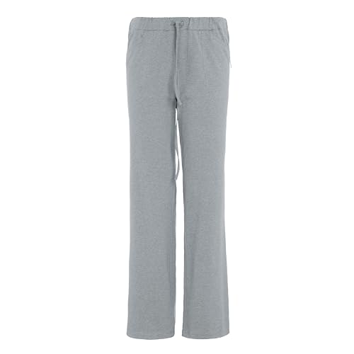 KNIT FACTORY - Lily Damen Hose - Eleganter Stoffhose - Palazzo Hose Damen - Damenhosen aus Viskose und Elastan - Grau - XL von KNIT FACTORY