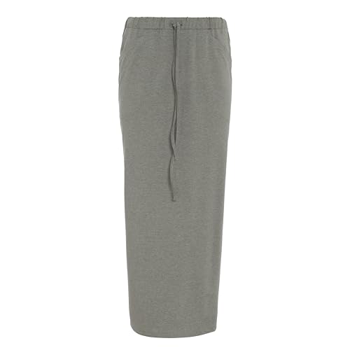 KNIT FACTORY - Lily Midirock - Röcke Damen - Knielanger Rock - Bequem und luftig geschnitten - Sommerlichen Look - Freizeitröcke aus Viskose und Elastan - Urban Green - S von KNIT FACTORY