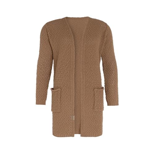 Knit Factory - Luna Strickjacke - Mittellange Damen Strickjacken mit Taschen - Cardigan mit Wolle - Grobstrickjacke - Hochwertige Qualität - Nude - 36/38 von KNIT FACTORY