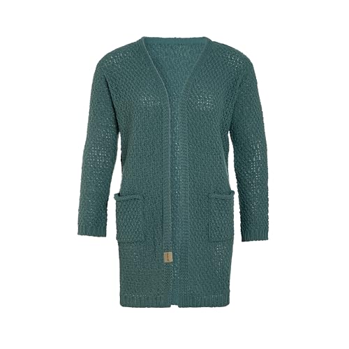 KNIT FACTORY - Luna Strickjacke - Mittellange Damen Strickjacken mit Taschen - Cardigan mit Wolle - Grobstrickjacke - Hochwertige Qualität - Laurel - 40/42 von KNIT FACTORY