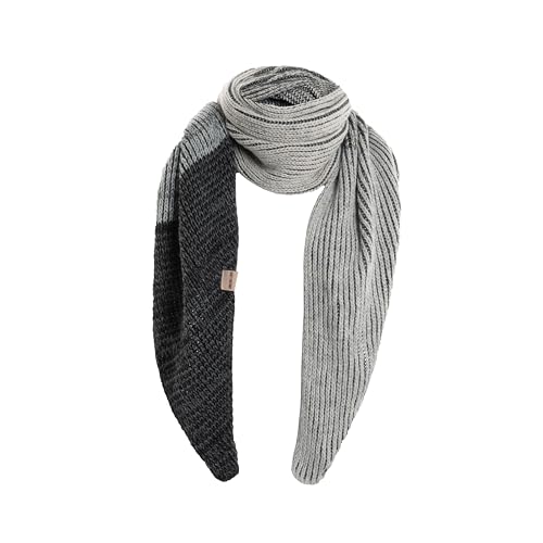 KNIT FACTORY - Remy Schal - Strickschal für Damen und Herren - Bequemer Schal mit Wolle - Hochwertige Qualität - Mehrfarbiger Herbst- und Winterschal - Silver Mist - 200x50 cm von KNIT FACTORY
