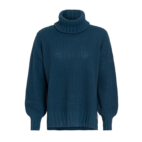 KNIT FACTORY - Robin Rollkragen Strickpullover - Petrol - 36/38 von KNIT FACTORY