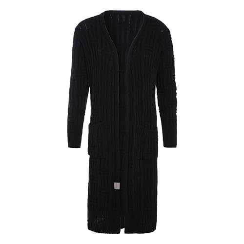 KNIT FACTORY - Bobby Lange Strickjacke - Schwarz - 40/42 von KNIT FACTORY