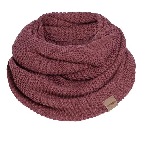 KNIT FACTORY - Jamie Loop Schal - Gestrickter Schlauchschal - Herbst & Winter Essentials - Zeitloses Mode-Accessoire - Für Damen und Herren - Strickschal mit Wolle - Stone Red von KNIT FACTORY