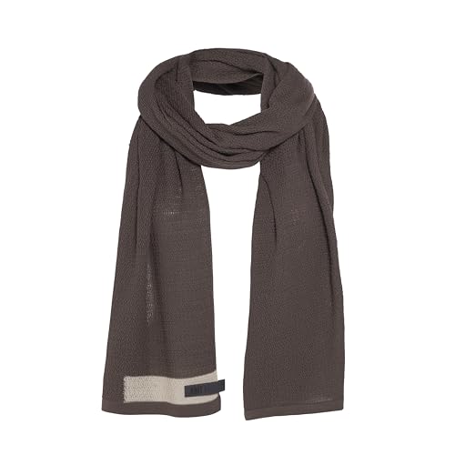 KNIT FACTORY - June Schal - Strickschal für Damen und Herren - Für Frühling und Sommer - Hochwertige Qualität - Baumwollmix - Taupe von KNIT FACTORY