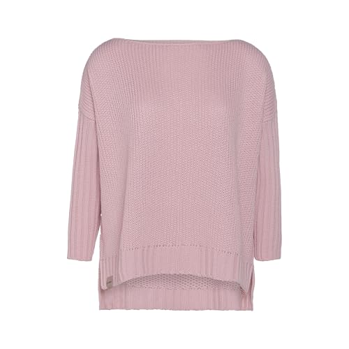 KNIT FACTORY - Kylie Damen Pullover - Strickpullover - Fällt locker und weit - Mit breiteren Kopfausschnitt - Rosa - 36/44 von KNIT FACTORY