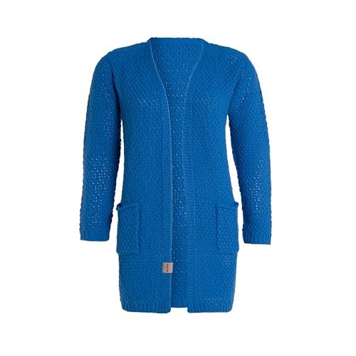 KNIT FACTORY - Luna Strickjacke - Mittellange Damen Strickjacken mit Taschen - Cardigan mit Wolle - Grobstrickjacke - Hochwertige Qualität - Cobalt - 36/38 von KNIT FACTORY