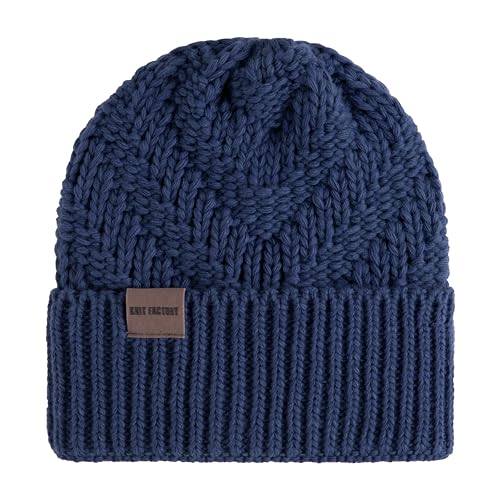 KNIT FACTORY - Sally Mütze - Strickmütze für Damen und Herren - Beanie - Wintermütze mit Wolle - Robusten Look - Hochwertige Qualität - Capri von KNIT FACTORY