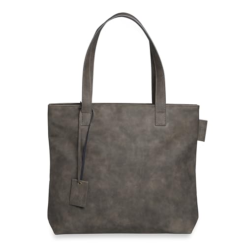 KNIT FACTORY - Sofia Handtasche - Stylische Damen Tasche - Mit Reißverschluss Verschließbare Innentasche - 37x30 cm - Hochwertige Qualität - Khaki von KNIT FACTORY