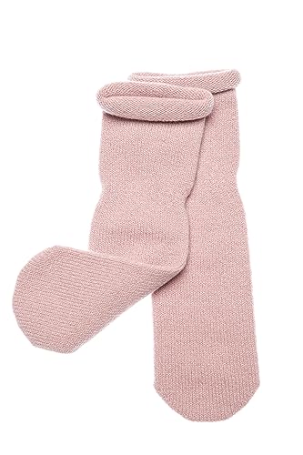 KNITAS Babystricksocken aus Merino und Kaschmirwolle für Baby Kleinkind I Warme Stricksocken für Neugeborene 6-12 Monate I Babies Erstlings-socken ohne festen Absatz in der Farbe Rosa von KNITAS