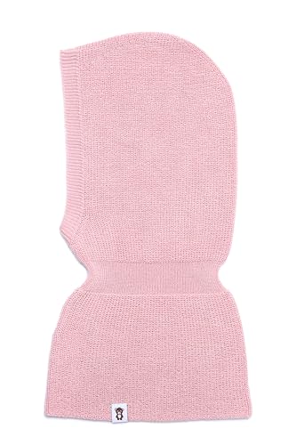 KNITAS Einlagig Gestrickte Kindermütze aus Gekämmte Baumwolle und Acryl für Babys, Kleinkinder I Super Weiche Warme Sturmhaube I Kinder Wintermütze in Rosa - Größe (42-46) für (6-12) Monate von KNITAS