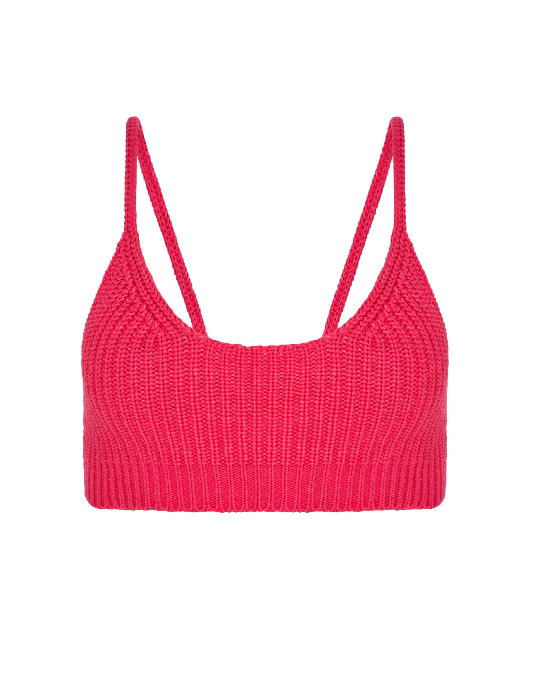 Brink pink top - Pink - S - KNITEL - Crop tops von KNITEL