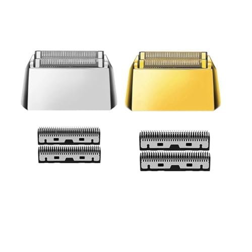 Professionelles Ersatz-Set aus Scherfolie und Schneidklingen, passend for Kemei 2028 Elektrorasierer (Gold oder Silber), for Ersetzen des Rasierkopfs(GOLD set) von KNNGZTSSR