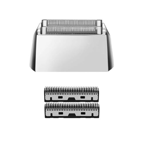Professionelles Ersatz-Set aus Scherfolie und Schneidklingen, passend for Kemei 2028 Elektrorasierer (Gold oder Silber), for Ersetzen des Rasierkopfs(SILVER set) von KNNGZTSSR