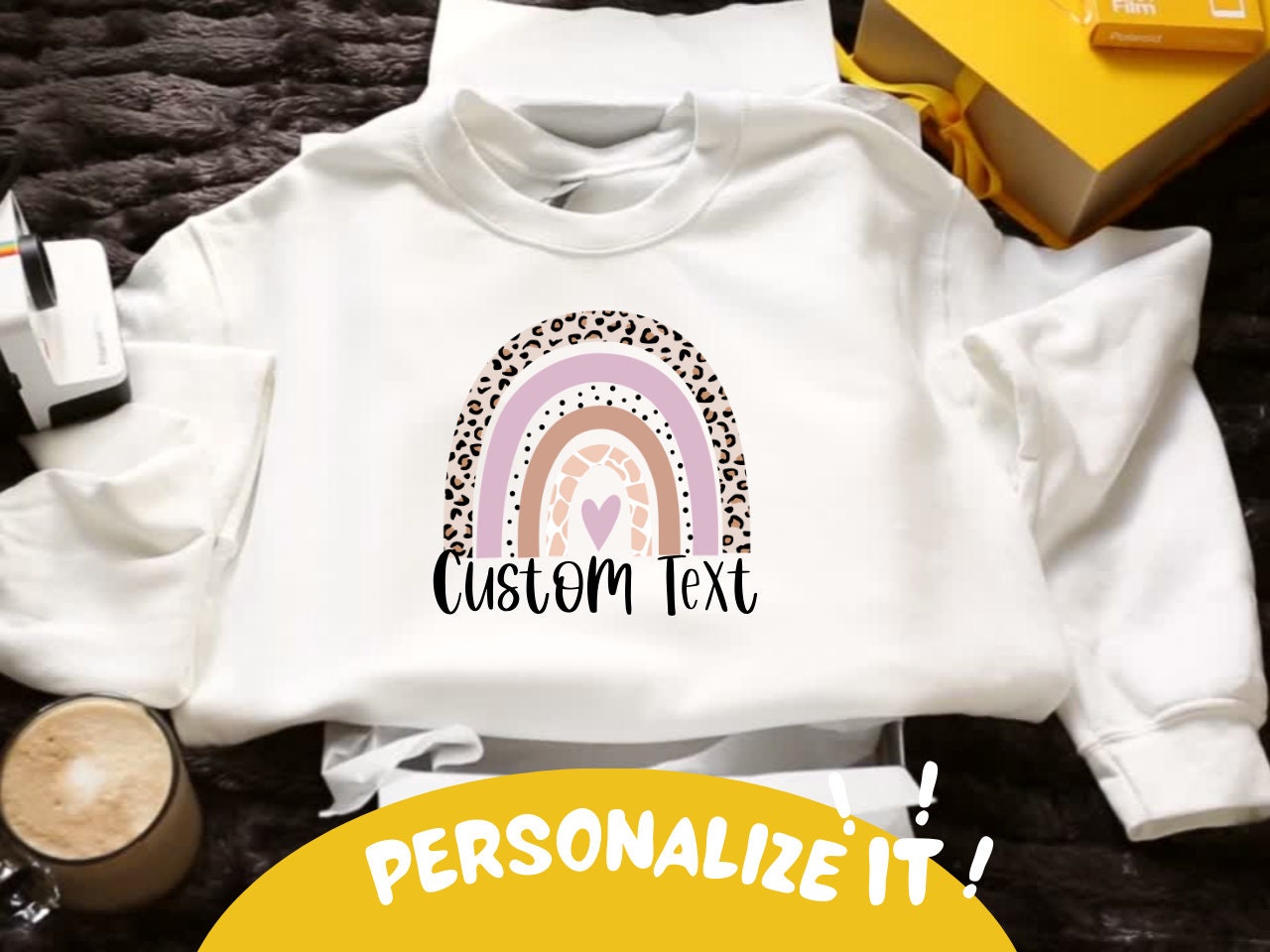 Regenbogen Sweatshirt, Benutzerdefinierte Begabte Personalisierte Pullover, Sweatshirt Mit Rundhalsausschnitt, Geschenk Für Sie, Mutter, Mama von KNNewDesigns