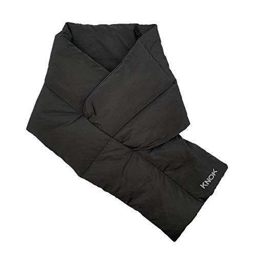KNOK Daunenschal aus Shell - Schal mit Daunenfüllung, Wattierter Schal - Warmer Winterschal Damen Herren in Schwarz von KNOK