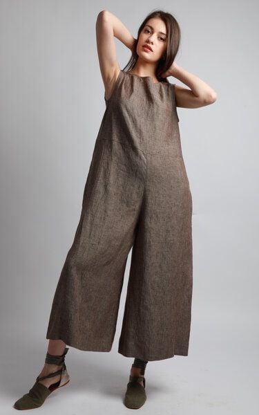 KNOTIUM FREE Lockerer Leinen-Overall von KNOTIUM